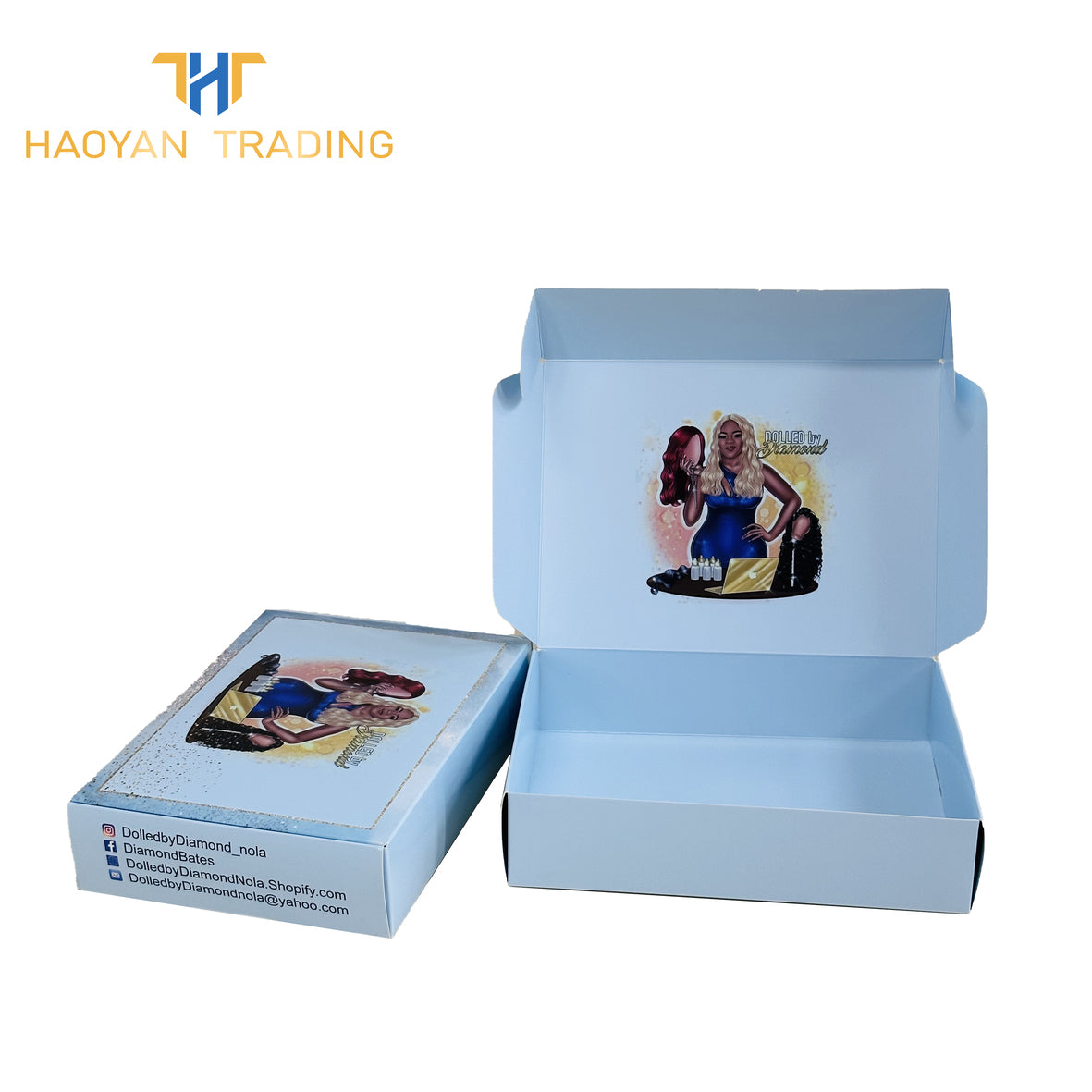 Double Print Hair Wig Box