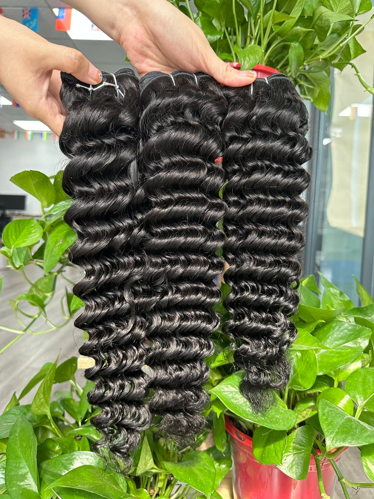 Virgin Hair Deep Wave Bundle #1B