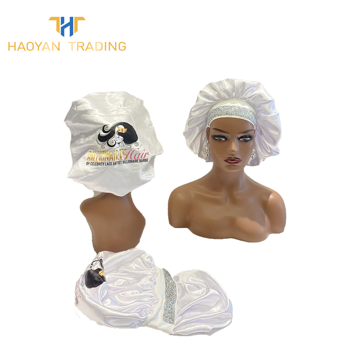 Circle Bonnet with Band And Diamonds