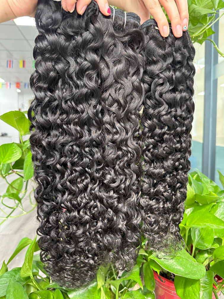 Virgin Hair Water Wave Bundle #1B