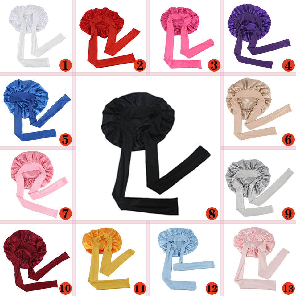 Satin Bonnet With Elastic Tie