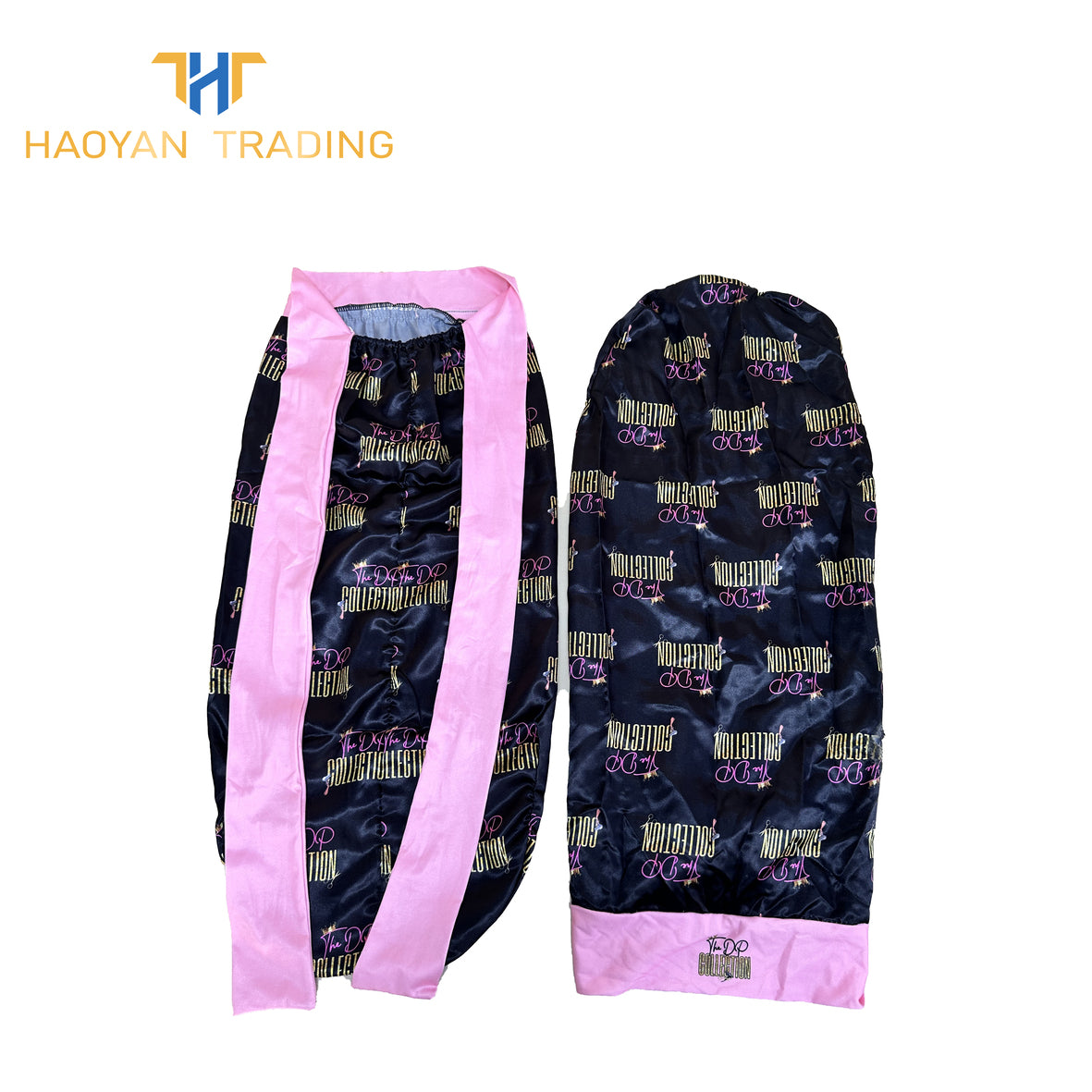 Full Logo Long Bonnet With Elastic Tie