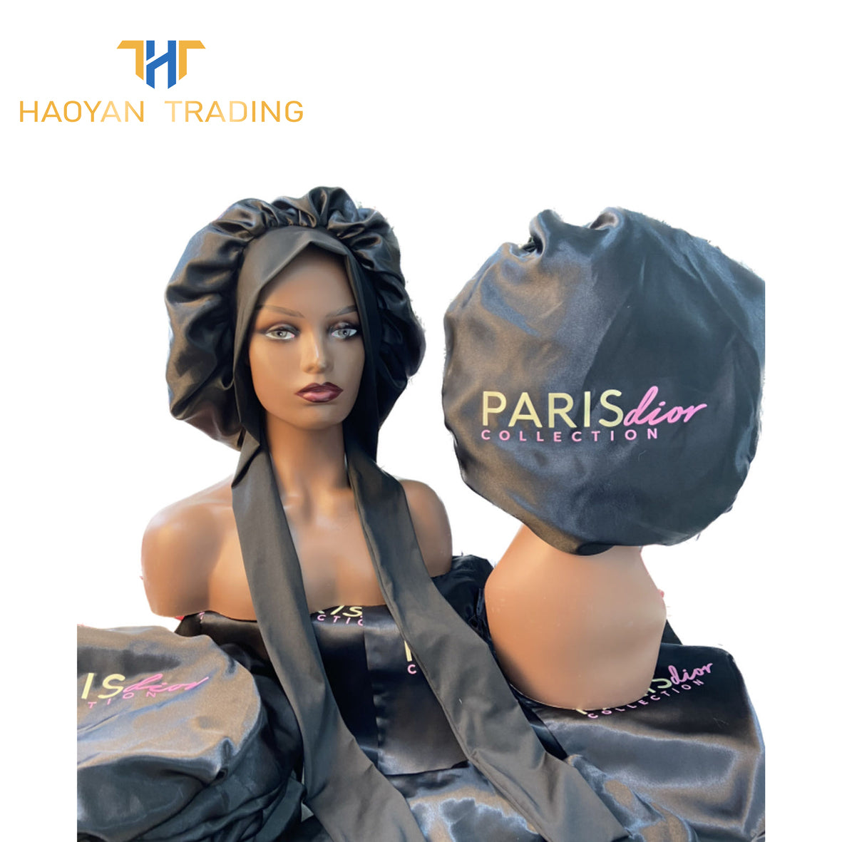 Satin Bonnet With Elastic Tie