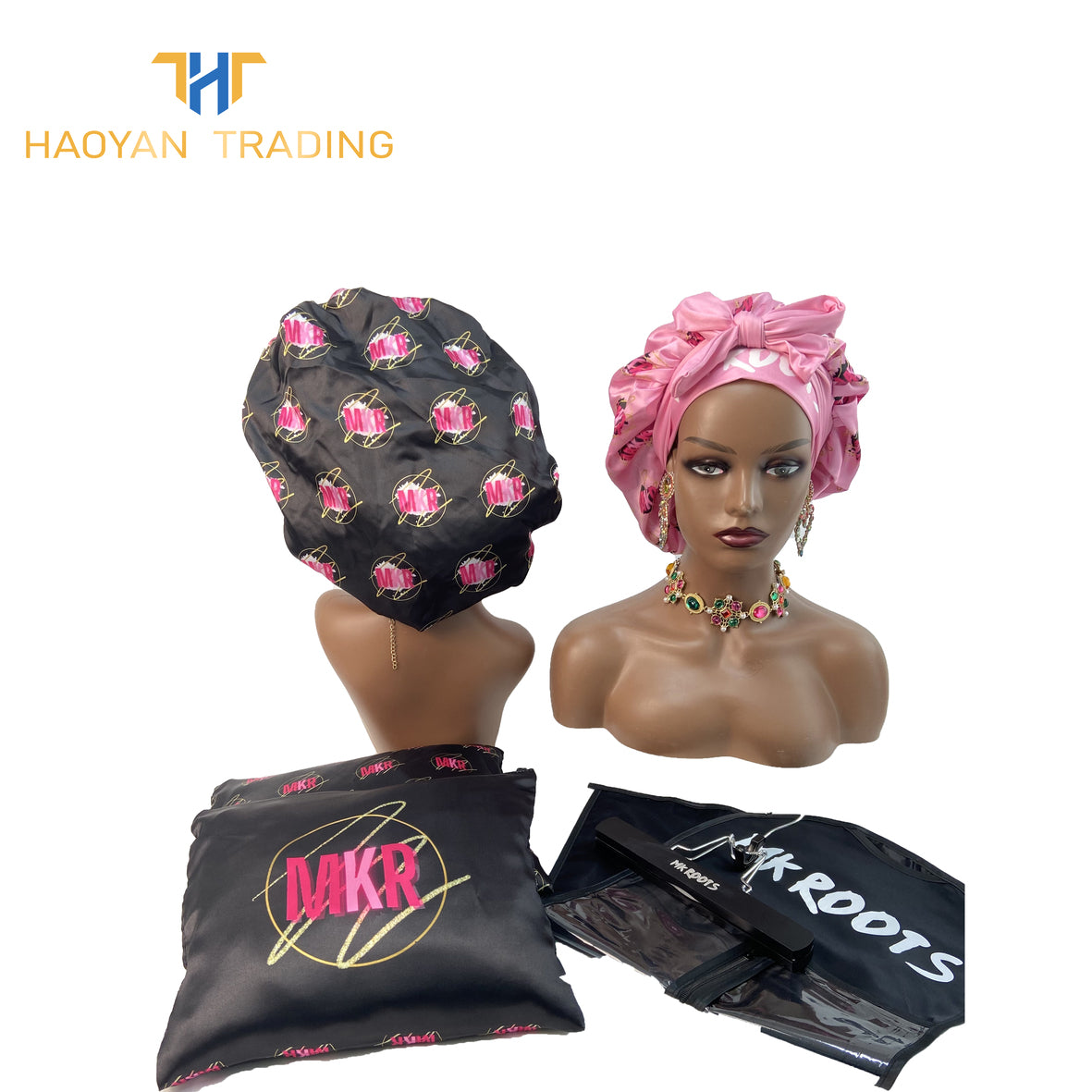 Full Logo Circle Bonnet With Tie