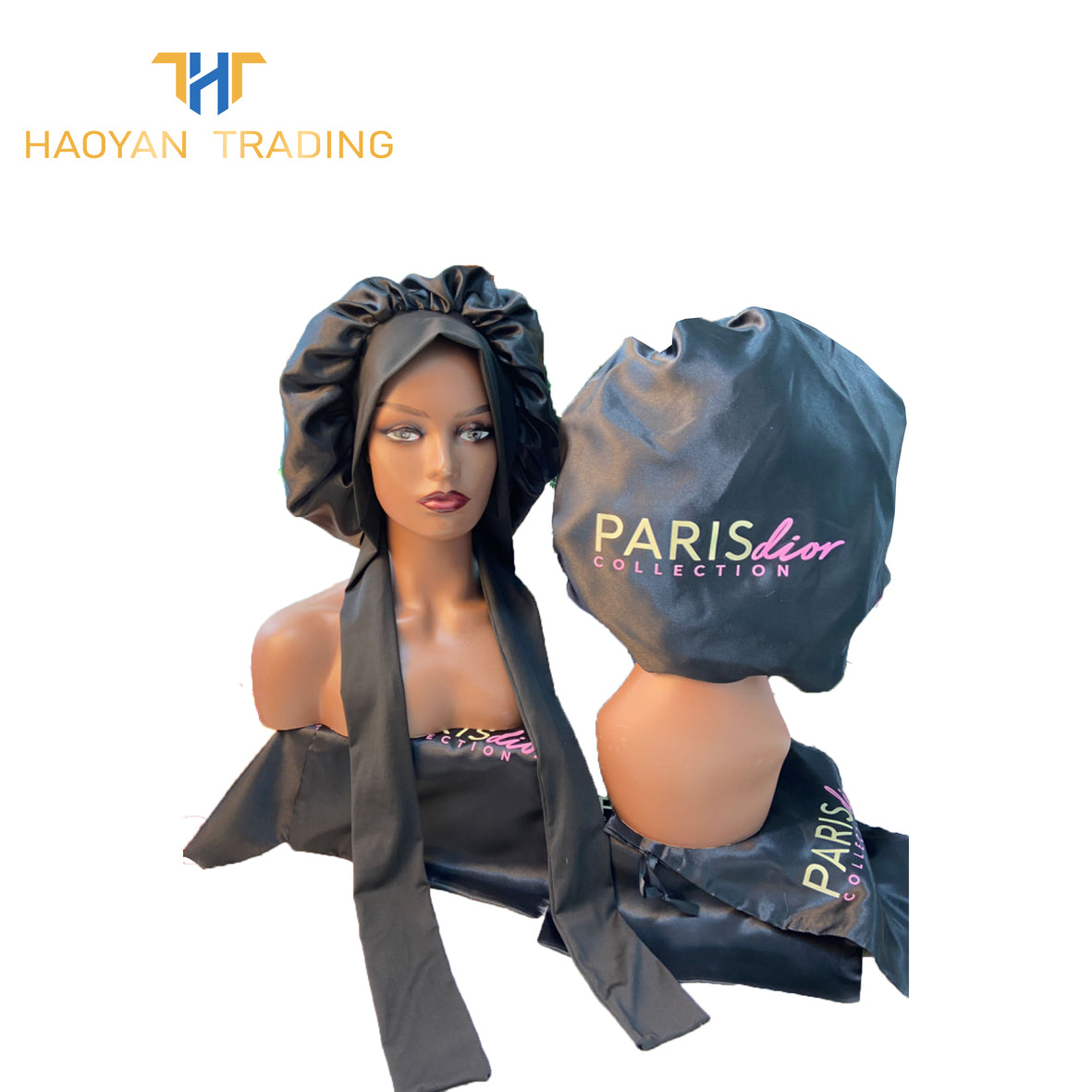 Satin Bonnet With Elastic Tie